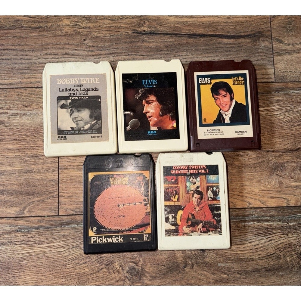 Vtg‎ 8-Tracks 2 Elvis Presley etc. 5 Track Tapes Lot